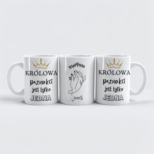 Personalizowany kubek dla stylistki paznokci z imieniem