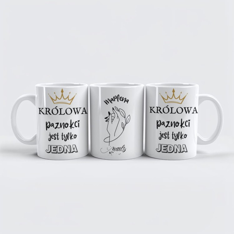 Personalizowany kubek dla stylistki paznokci z imieniem