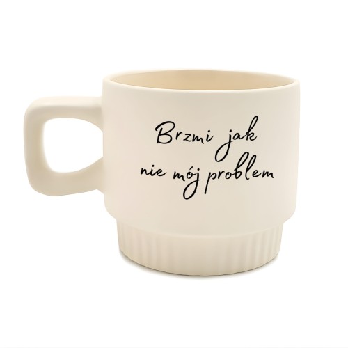 kubek kremowy brzmi jak nie mój problem personalizowany imieniem