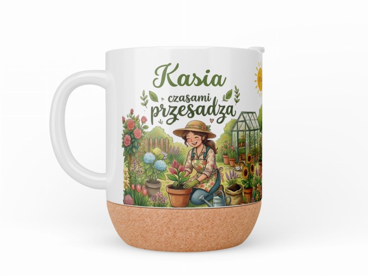 kubek rośliny kwiaty personalizacja