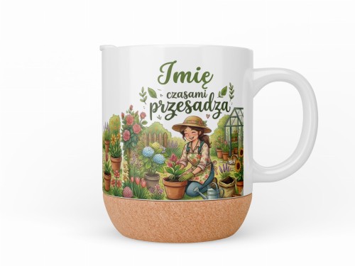 kubek personalizowany z imieniem ogrodniczy