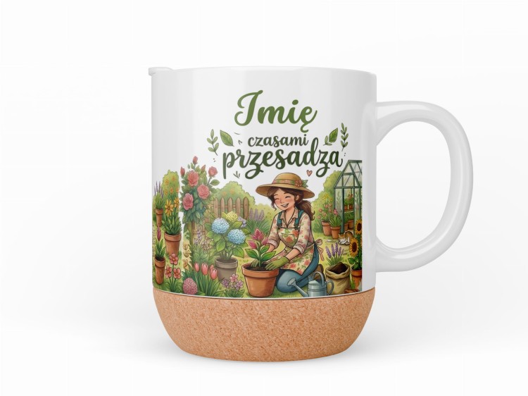 kubek personalizowany z imieniem ogrodniczy