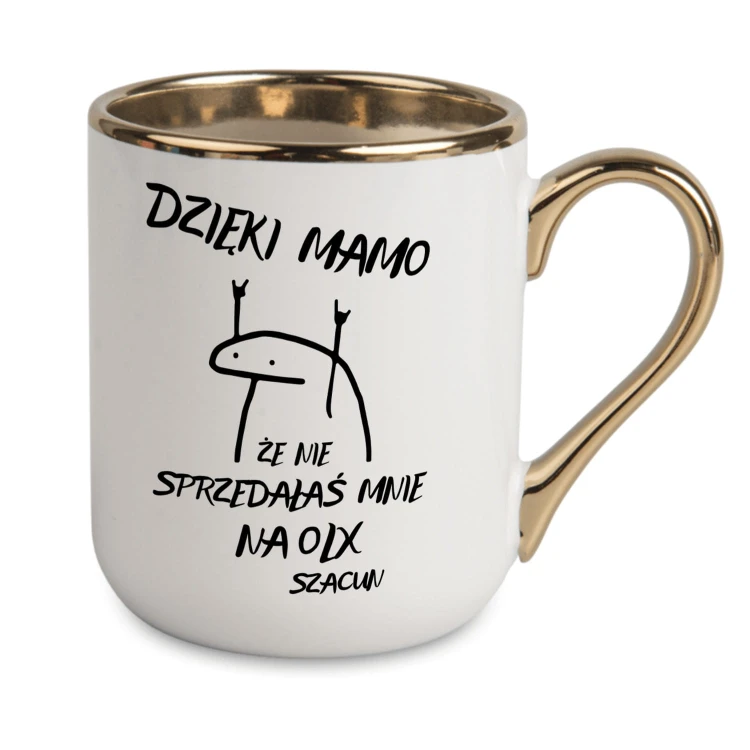 kubek dla mamy 330ml personalizowany dzięki mamo olx złoty rant