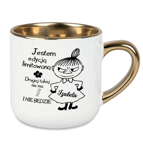 kubek personalizowany jestem edycją limitowaną złoty rant imię
