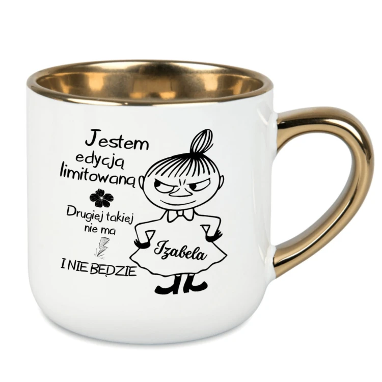 kubek personalizowany jestem edycją limitowaną złoty rant imię