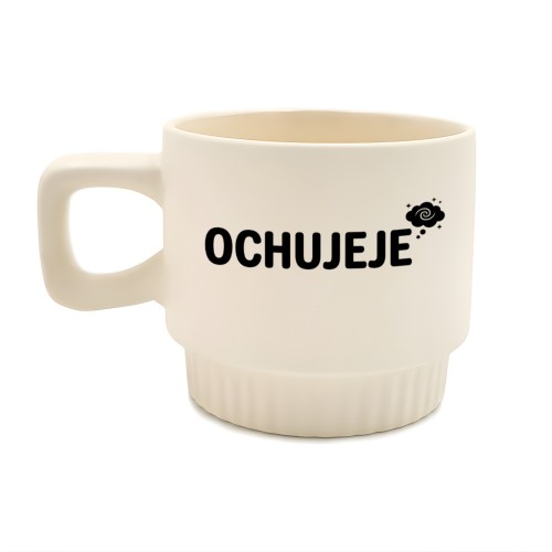 kubek ochujeje kremowy nadruk dwustronny