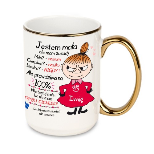 kubek personalizowany mała mi śmieszny tekst prezent dla niej queen