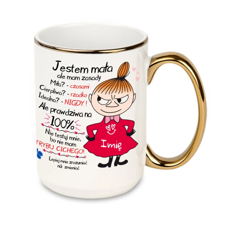 kubek personalizowany mała mi śmieszny tekst prezent dla niej queen