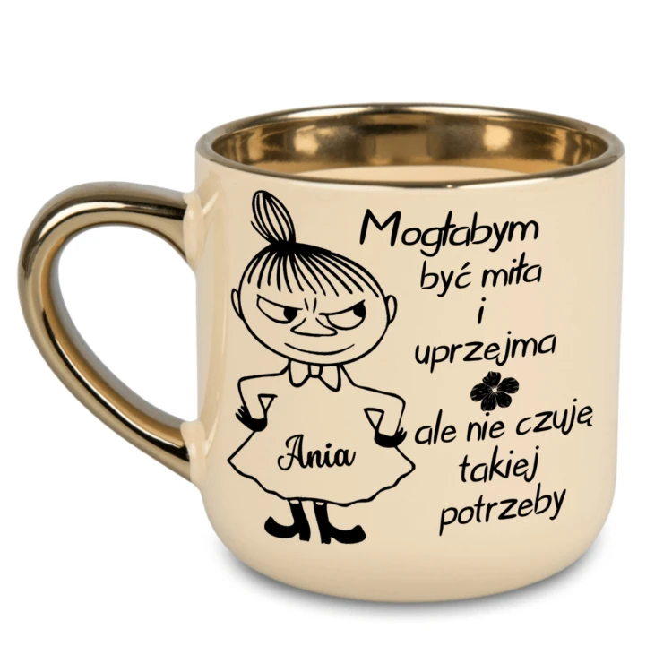 kubek personalizowany śmieszny napis 400 ml elegancki
