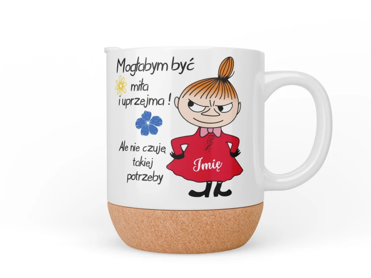 kubek personalizowany mogłabym być miła i uprzejma imię