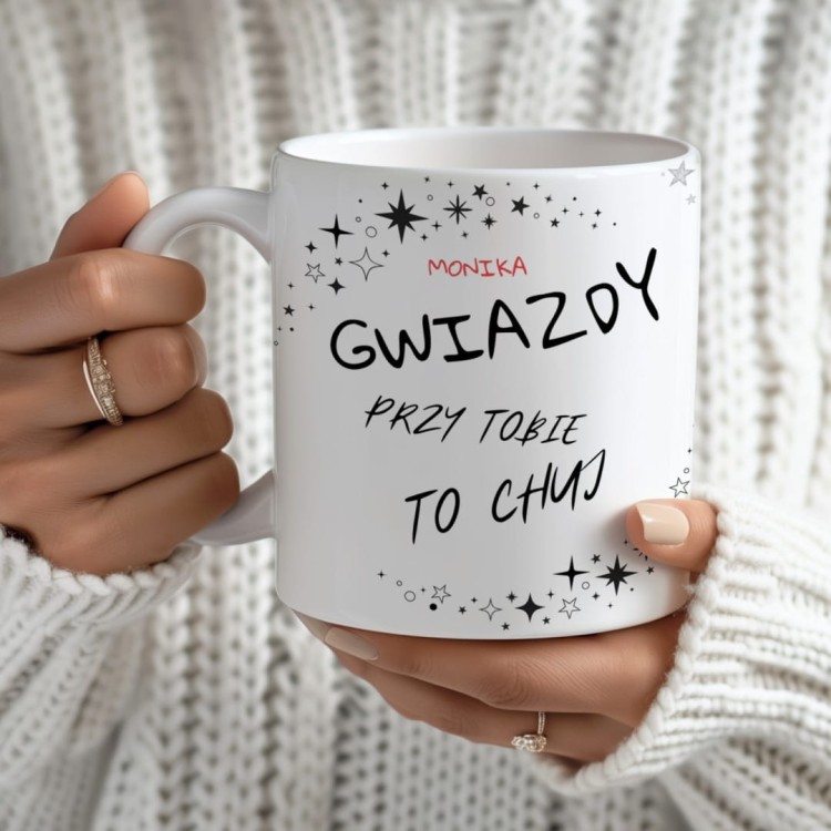 personalizowany kubek gwiazdy przy Tobie to chuj z gwiazdkami