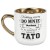 Personalizowany kubek TATO biały ze złotym rantem i uchem prezent dla taty 400 ml