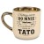 Personalizowany kremowy kubek TATO 400 ml ze złotym rantem i złotym uchem