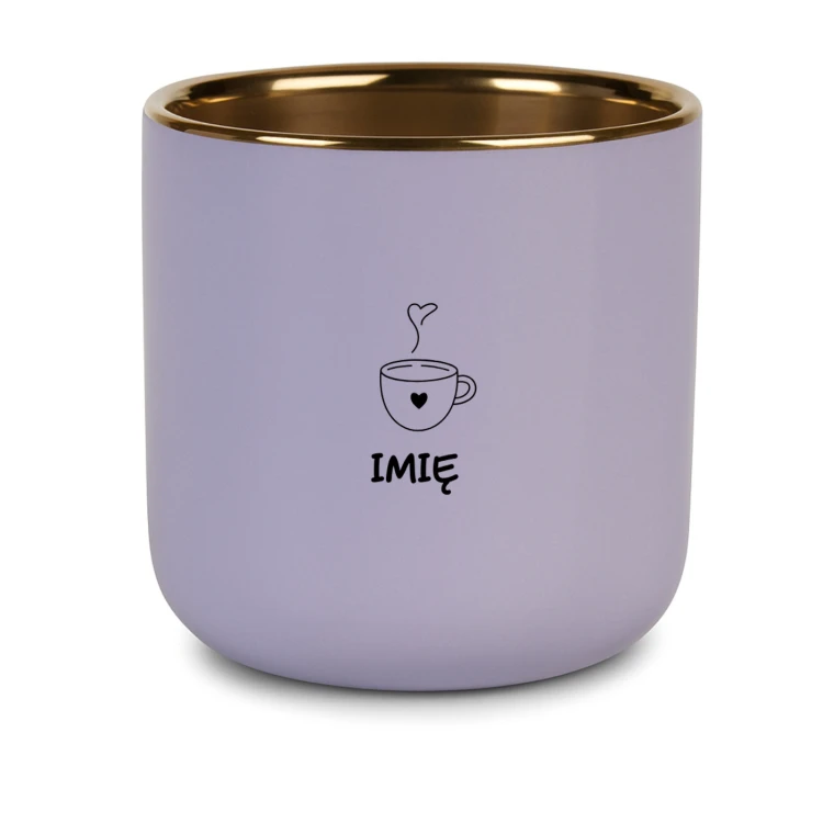 Personalizowany kubek dla taty z imieniem prezent na Dzień Taty fioletowy kubek premium 400 ml