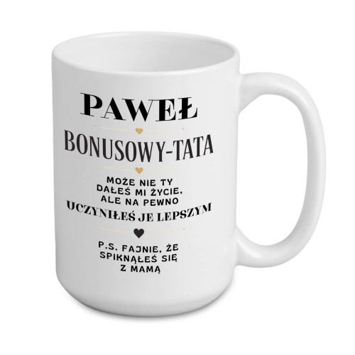 Prezent dla ojczyma kubek Bonusowy Tata 440 ml