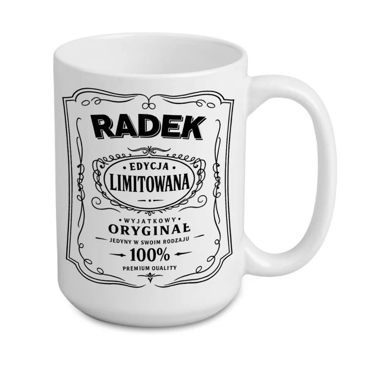 Duży kubek 450 ml z imieniem Edycja Limitowana prezent dla mężczyzny