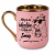 Różowy kubek ceramiczny z kapibarą złotym rantem i uchem 330 ml