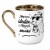 Biały kubek ceramiczny z kapibarą złotym rantem i uchem 330 ml