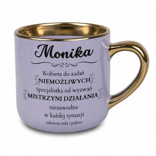 Fioletowy kubek Elegant 400 ml z dowolnym imieniem