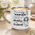 Biały kubek Elegant szeroki 400 ml ze złotym uchem i rantem