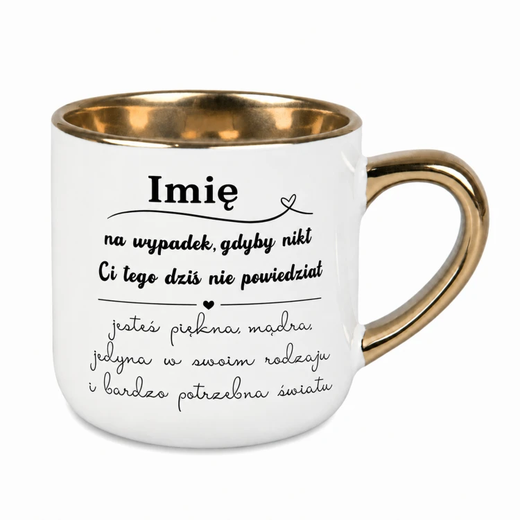 Kubek dla niej z imieniem i wyjątkowym napisem biały 400 ml