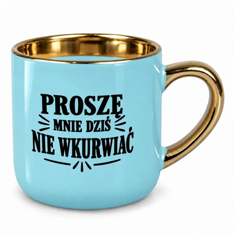 Kubek z dwoma napisami Kierownik tego cyrku i Proszę mnie dziś nie wkurwiać