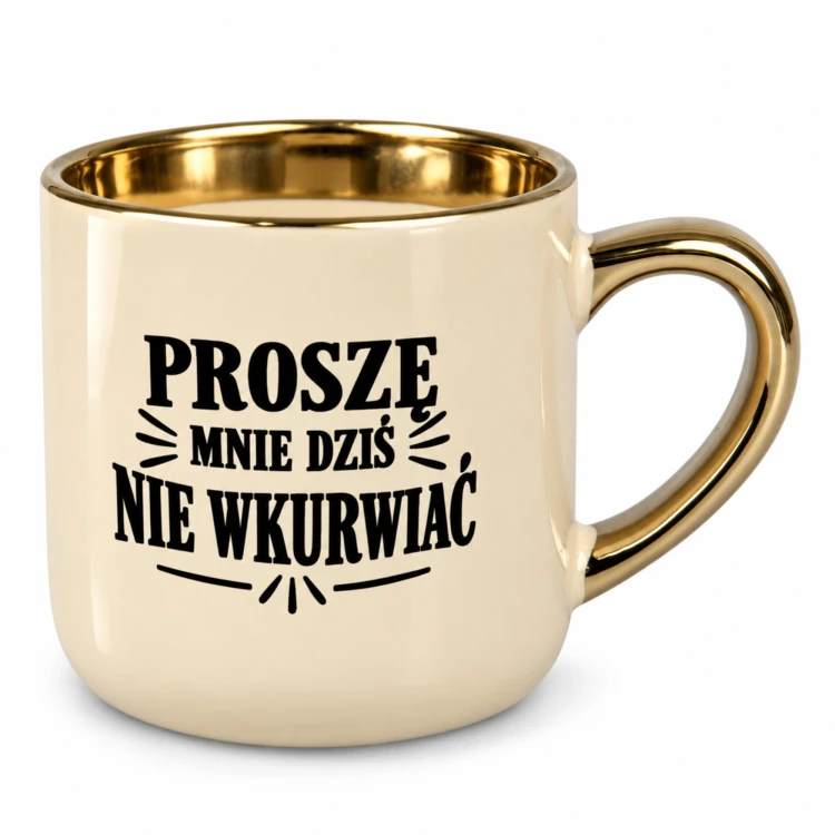 Kubek z napisami Kierownik tego cyrku i Proszę mnie dziś nie wkurwiać