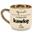 Kremowy kubek Elegant 400 ml „Rzuć to wszystko i walnij sobie kawkę” – lewa strona