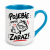 Kubek Alex „Pojebie mnie zaraz!” z niebieskim uchem i wnętrzem