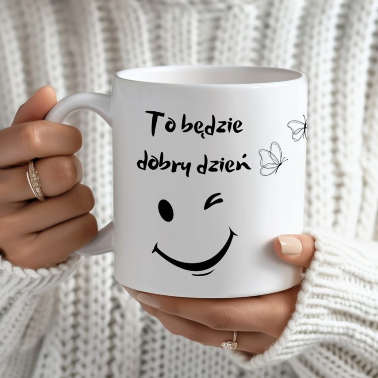 kubek ceramiczny To będzie dobry dzień personalizowany imieniem