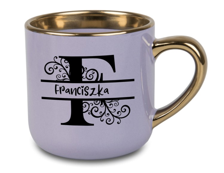 Kubek prezent na literę F