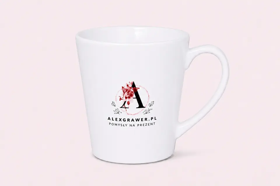 Kubek Latte z logo AlexGrawer
